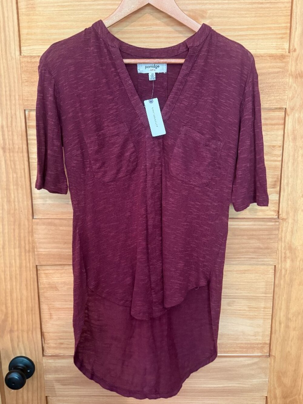 Pilcro Anthropologie NWT 2 Pocket High Low Hem Butter Soft Tunic Tee Shirt XS